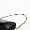 CHANEL Matelasse Chain Shoulder Bag Lamb Skin Black Gold CC