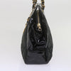 CHANEL Matelasse Chain Shoulder Bag Patent leather Black CC Auth