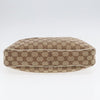 GUCCI GG Canvas Shoulder Bag Beige White gold