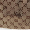 GUCCI GG Canvas Shoulder Bag Beige White gold