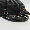 GUCCI Hand Bag Leather 2way Black Gold