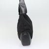 GUCCI Shoulder Bag Canvas Leather Black Silver Auth