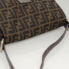 FENDI Zucca Canvas Mamma Baguette Shoulder Bag Brown Black