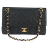 CHANEL Matelasse Chain Shoulder Bag Lamb Skin Black Gold