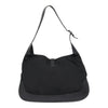 GUCCI Shoulder Bag Canvas Leather Black Silver Auth
