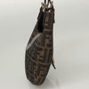 FENDI Zucca Canvas Mamma Baguette Shoulder Bag Brown Black Silver