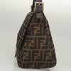 FENDI Zucca Canvas Mamma Baguette Shoulder Bag Brown Black