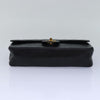 CHANEL Matelasse Turn Lock Chain Shoulder Bag Lamb Skin Black CC