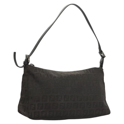 FENDI Zucchino Canvas Hand Bag Black