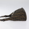FENDI Zucca Canvas Mamma Baguette Shoulder Bag Black Brown
