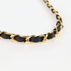 CHANEL Matelasse Chain Shoulder Bag Lamb Skin Black Gold