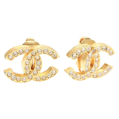 CHANEL COCO Mark Earring metal Gold CC