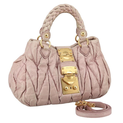 Miu Miu Matelasse Leder Handtasche