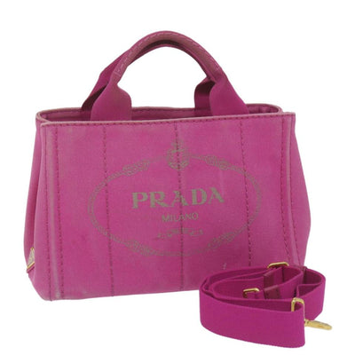 Prada Canapa PM Tasche pink mit Riemen