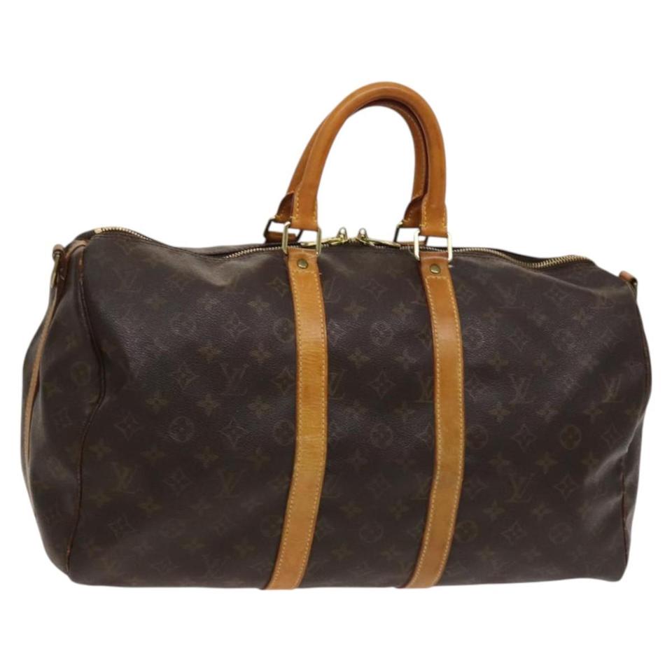 LOUIS VUITTON Monogram Keepall Bandouliere 45 Boston Bag
