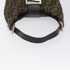 FENDI Zucca Canvas Mamma Baguette Shoulder Bag Black Brown