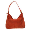 FENDI Mamma Baguette Shoulder Bag Suede Orange